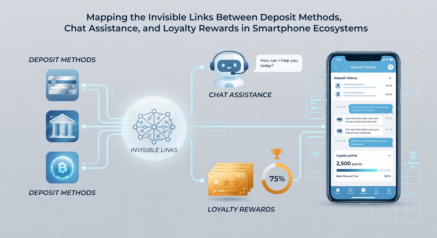 Mobile app screenshot showing live chat window alongside loyalty points dashboard