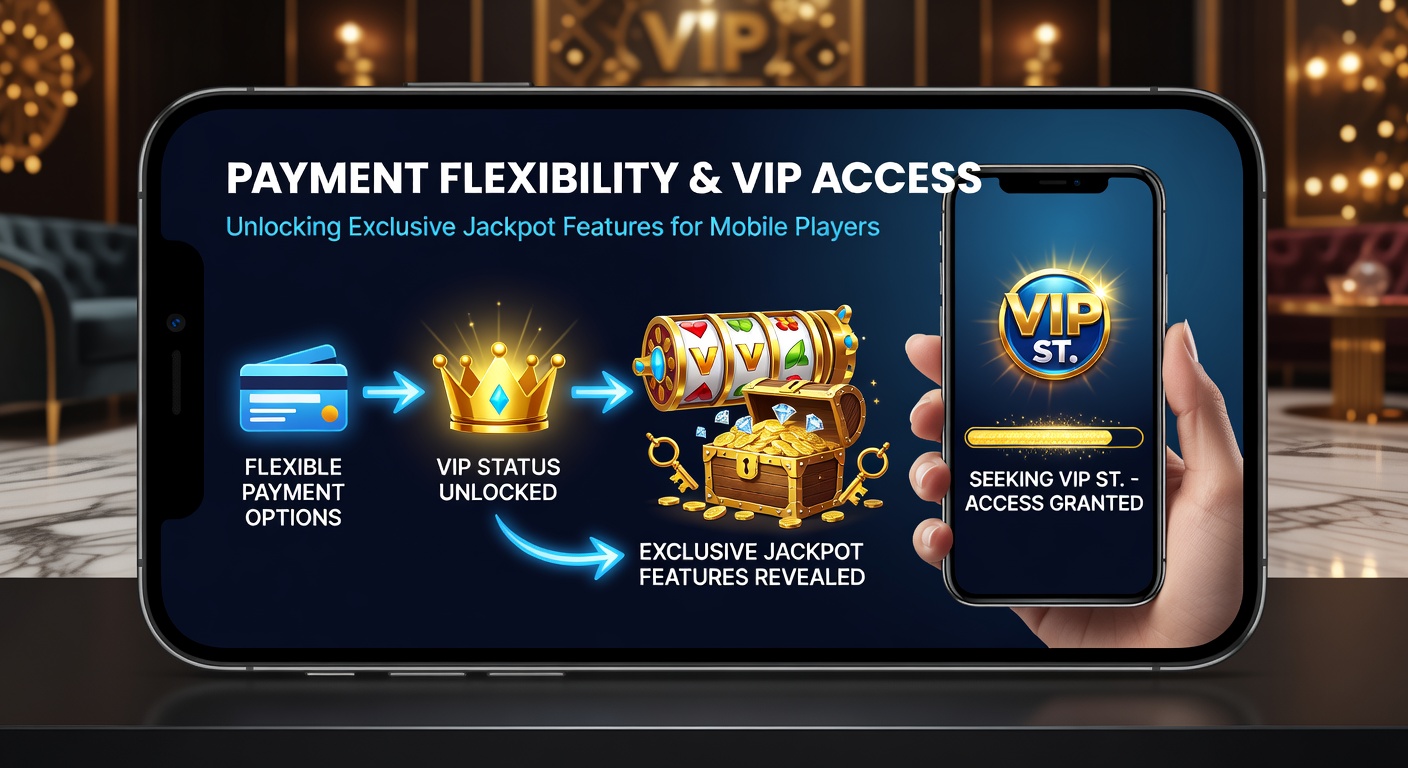 Illustration of VIP progression and exclusive jackpot unlocks tied to diverse payment methods