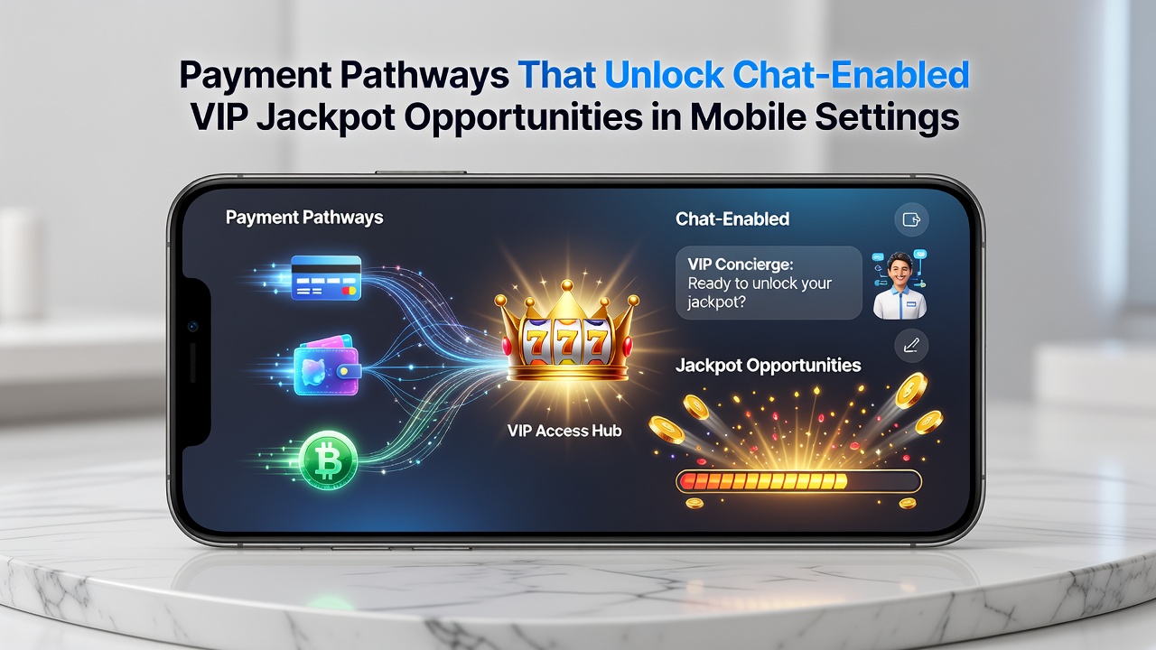 Live chat session on mobile device confirming VIP status and jackpot eligibility after payment