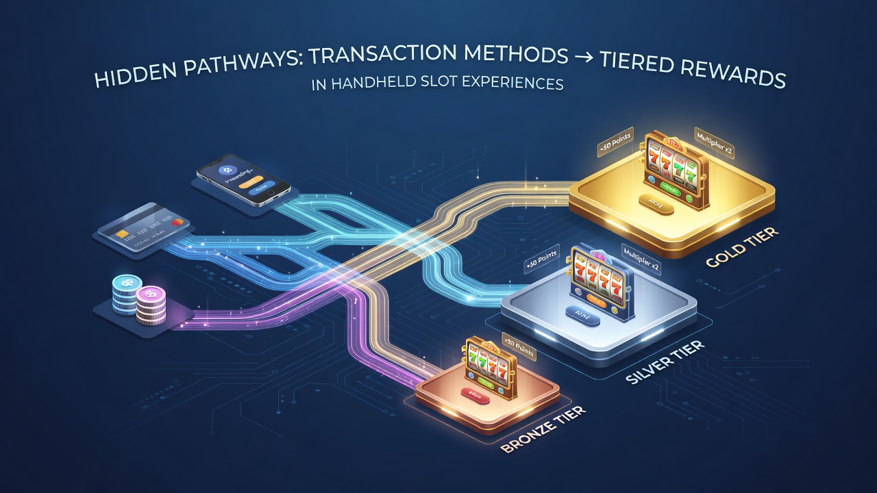 Diagram displaying payment flow arrows leading to escalating reward tiers on a smartphone screen