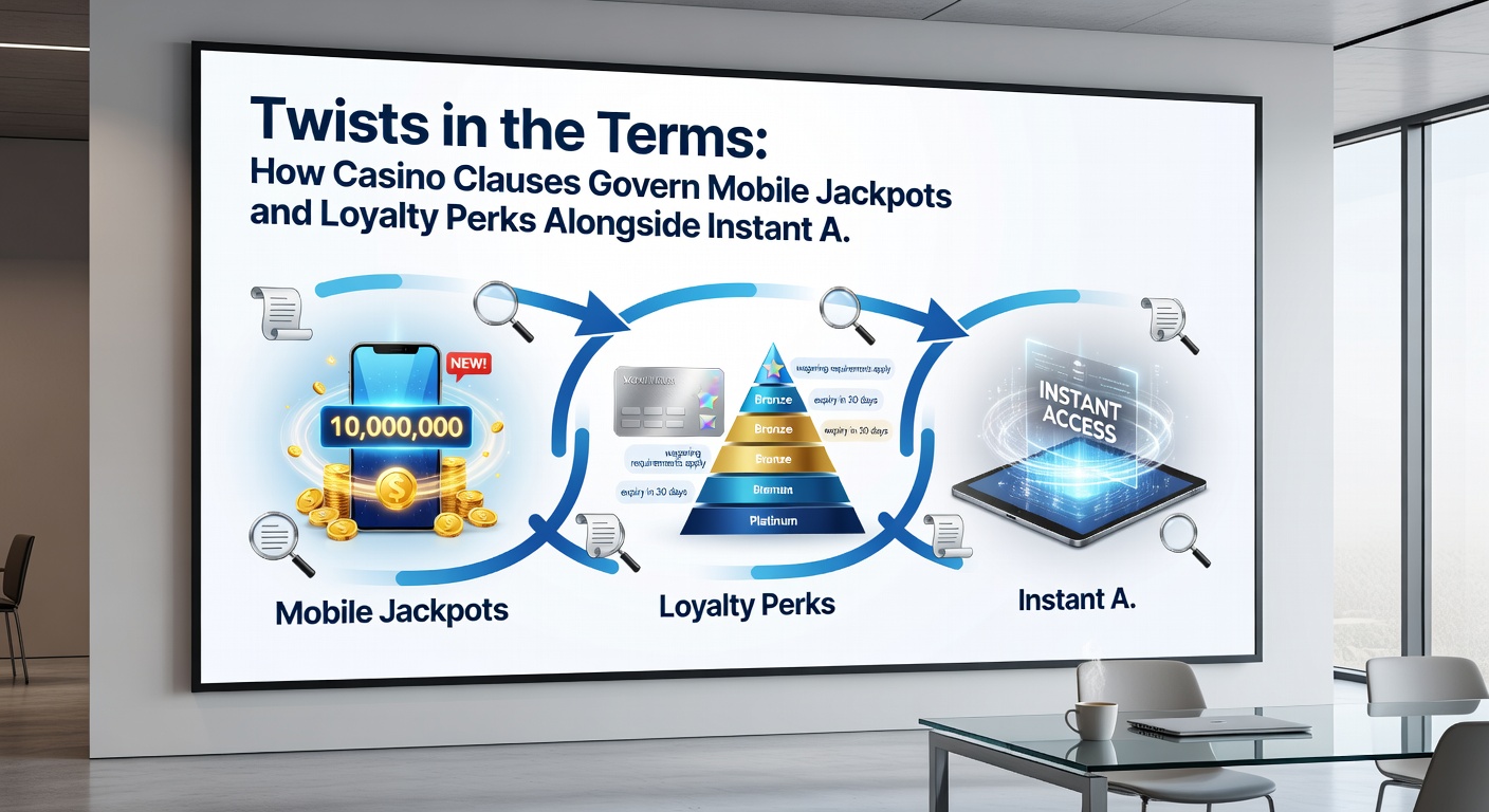 Close-up of a smartphone screen displaying casino app terms, with highlighted sections on jackpots, loyalty points, chat support, and payment flows