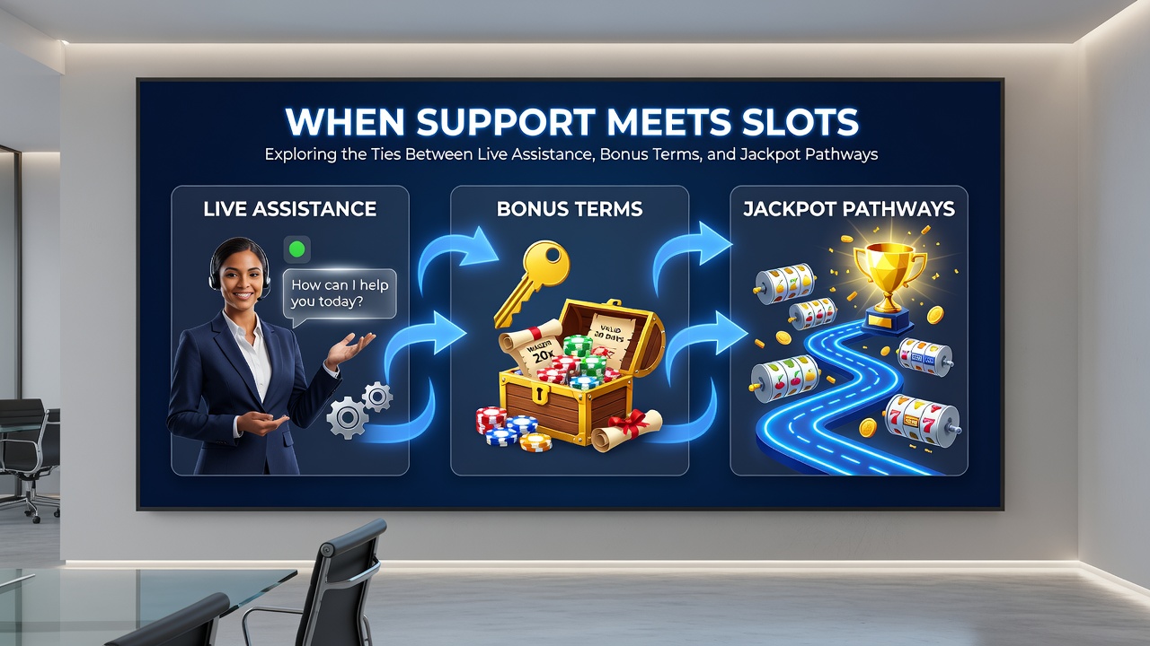 Mobile slot gameplay showing jackpot meter alongside active bonus indicators and support chat window